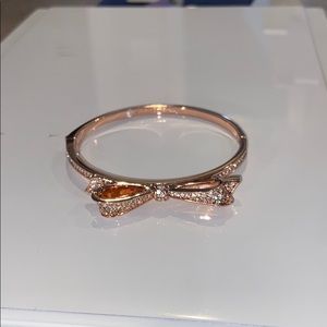 Kate spade rose gold bow bangle bracelet